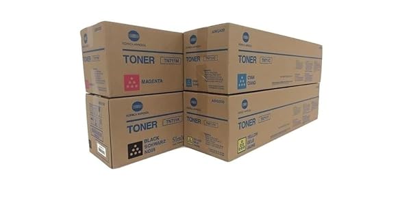 Konica Minolta Part# TN-711K. TN-711C. TN-711M. TN-711Y Toner Cartridge Set (OEM)