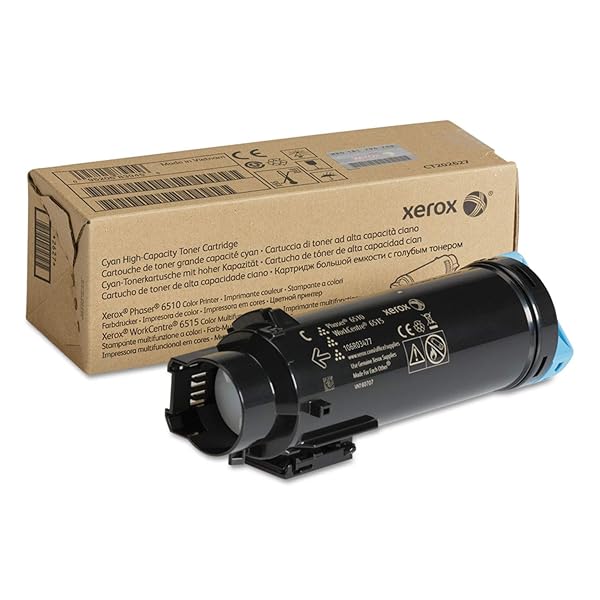 Xerox Genuine Phaser 6510/Workcentre 6515 Cyan High Capacity Toner Cartridge (2,400 Pages) - 106R03477